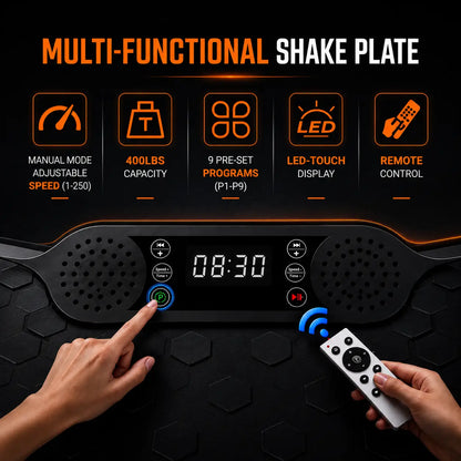 Whole Body Vibration Plate Exercise Machine w/ LED Touch Screen Fortira Fitness