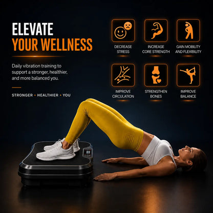 Whole Body Vibration Plate Exercise Machine w/ LED Touch Screen Fortira Fitness