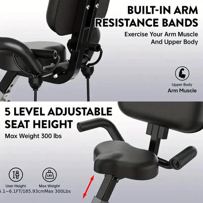 Built-in arm resistance bands for strength training exercises