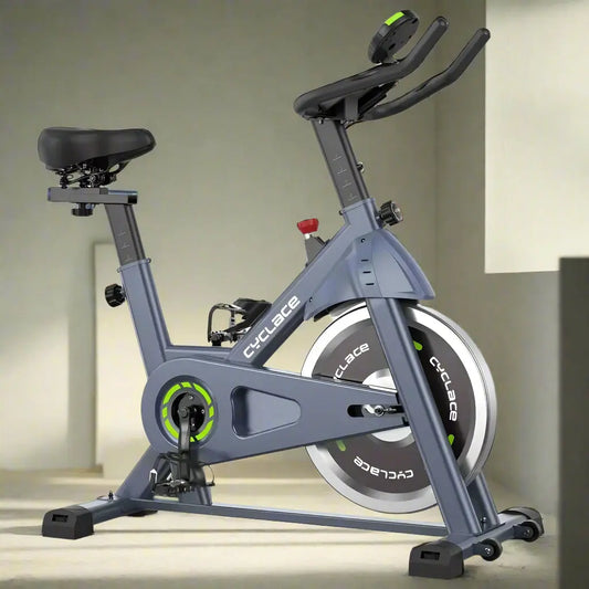 Cyclase indoor stationary exercise bike with adjustable seat and resistance for home cardio workouts