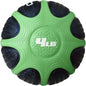Green 4-pound textured medicine ball with star-pattern grip for strength and fitness training